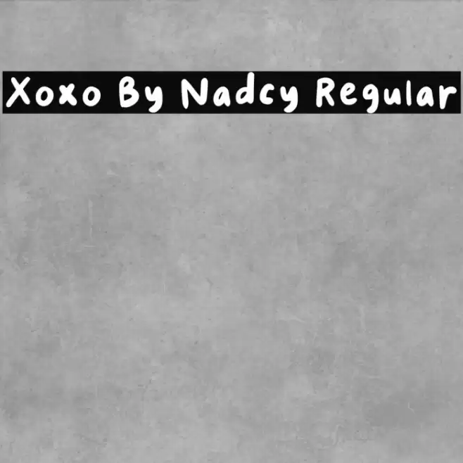 Xoxo By Nadcy Regular خط examples