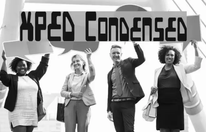 XPED Condensed Font examples