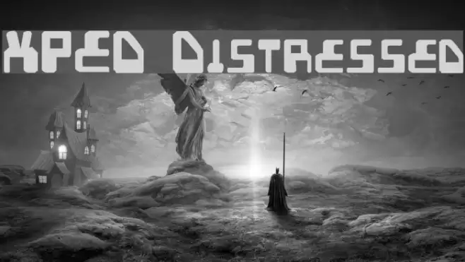 XPED Distressed Fonte examples