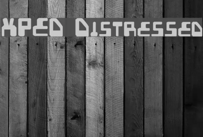 XPED Distressed Fonte examples