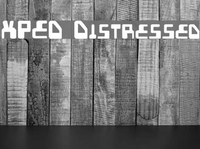 XPED Distressed Fonte examples