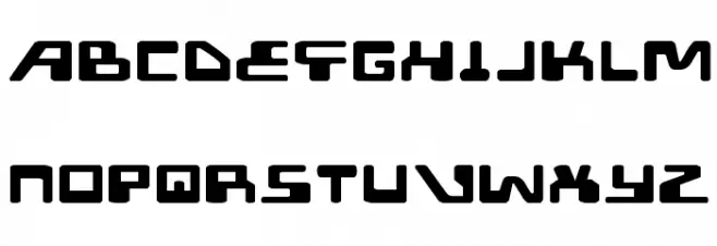 XPED Expanded Schriftart Kleinbuchstaben