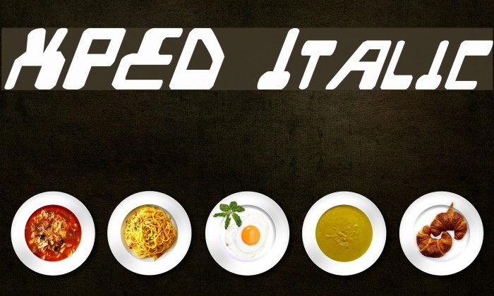 XPED Italic Font examples