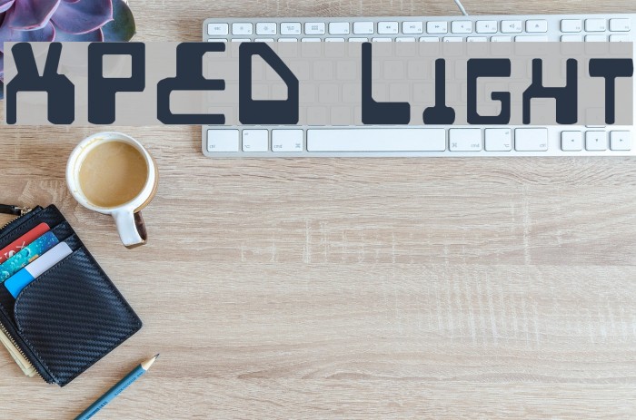 XPED Light Font examples