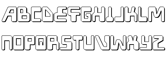 XPED Shadow Font LOWERCASE