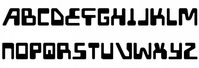 XPED Schriftart Kleinbuchstaben