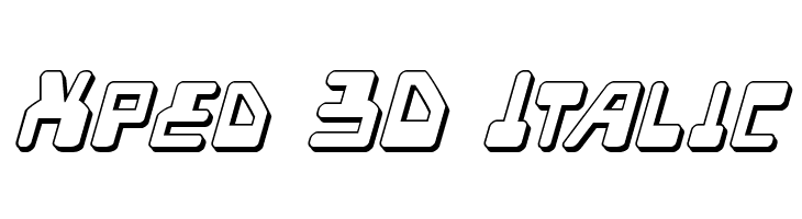 Xped 3D Italic  baixar fontes gratis