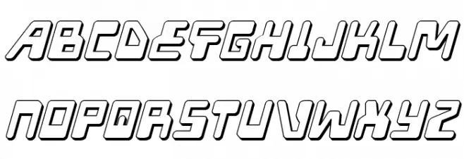 Xped 3D Italic Caratteri MAIUSCOLE