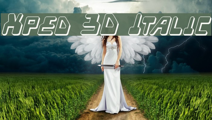 Xped 3D Italic Font examples