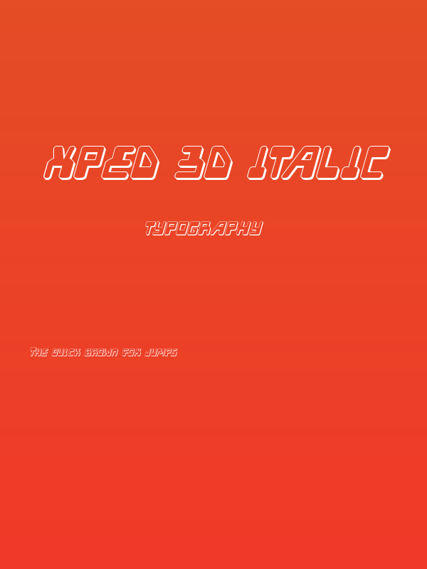 Xped 3D Italic Poster
