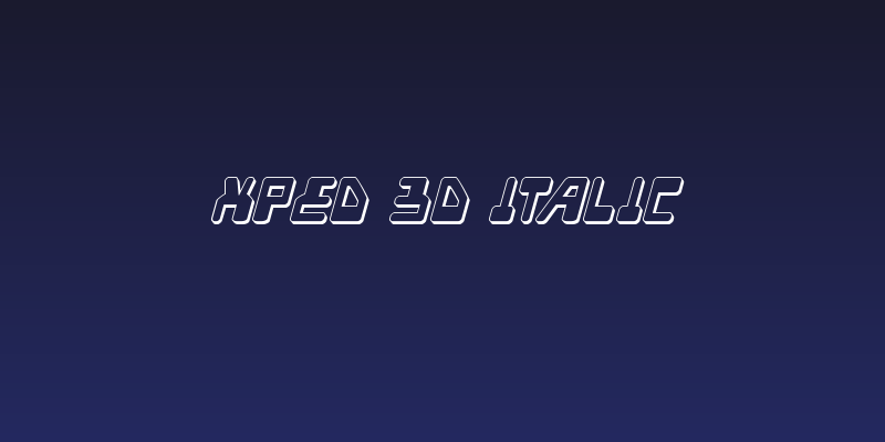 Xped 3D Italic Social Header