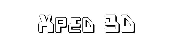 Xped 3D  नि: शुल्क फ़ॉन्ट्स डाउनलोड