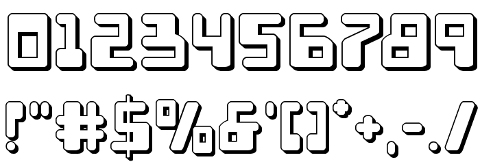 Xped 3D Font OTHER CHARS