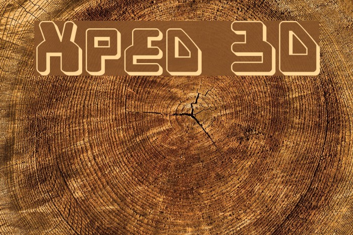 Xped 3D Font examples