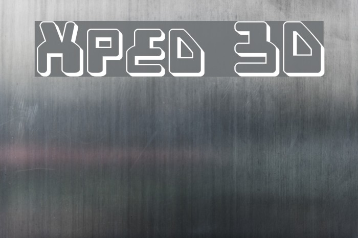 Xped 3D Font examples