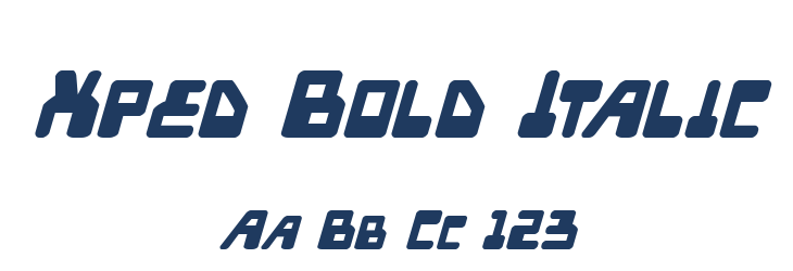 Xped Bold Italic Font Preview