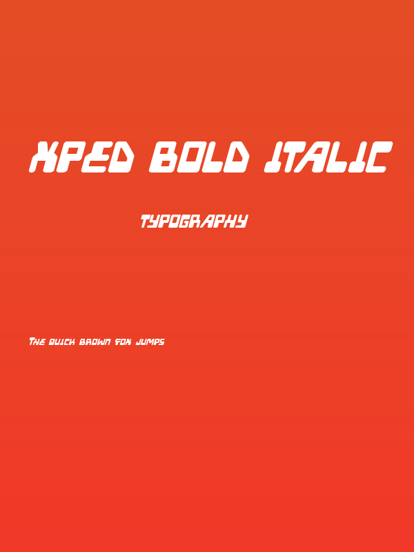 Xped Bold Italic Poster