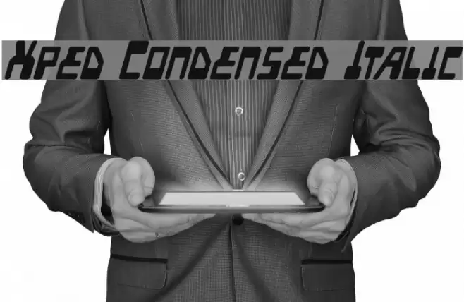 Xped Condensed Italic Font examples