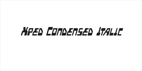 Xped Condensed Italic Logo