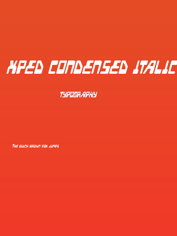Xped Condensed Italic Poster