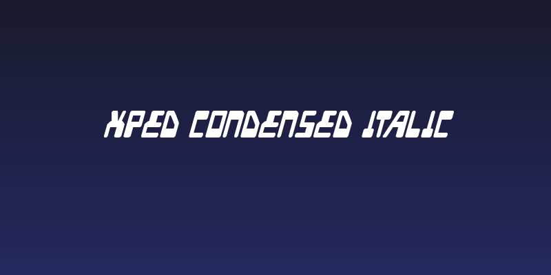 Xped Condensed Italic Social Header