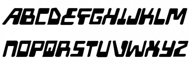 Xped Distressed Italic 字体 大写