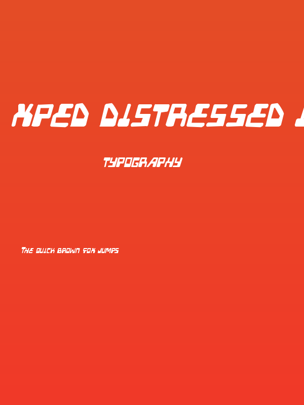 Xped Distressed Italic Poster