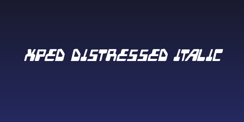 Xped Distressed Italic Social Header
