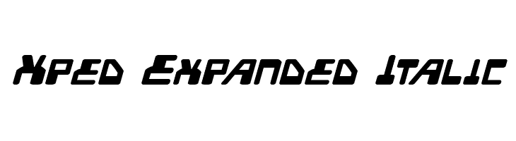 Xped Expanded Italic  नि: शुल्क फ़ॉन्ट्स डाउनलोड