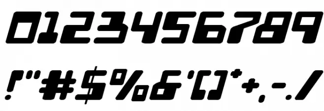 Xped Expanded Italic Font OTHER CHARS