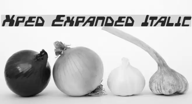 Xped Expanded Italic Font examples