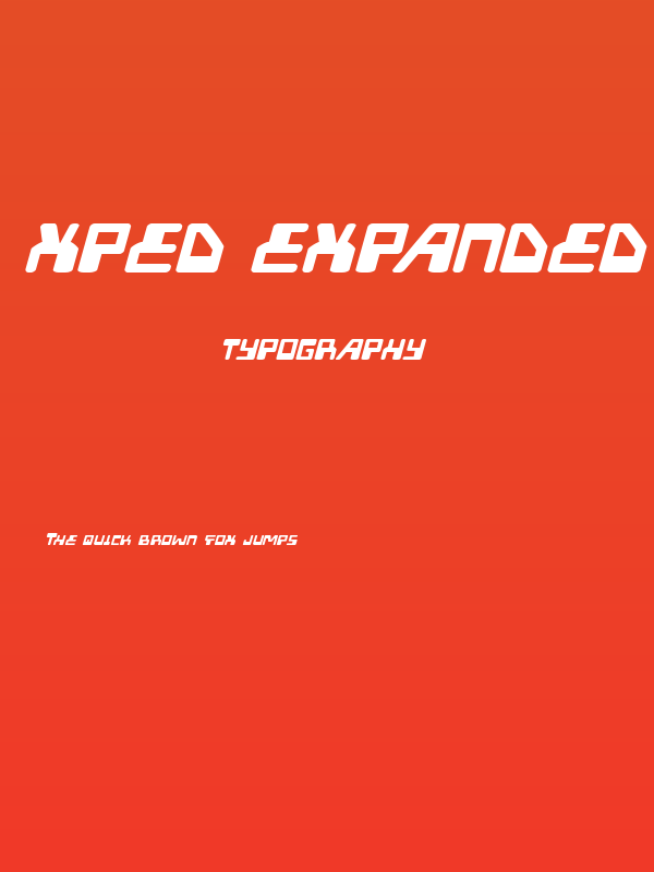 Xped Expanded Italic Poster