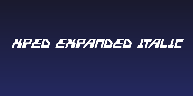 Xped Expanded Italic Social Header
