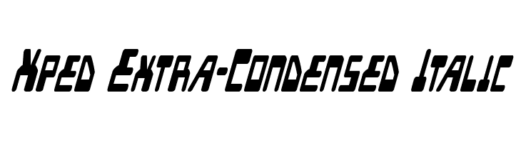 Xped Extra-Condensed Italic  Descarca Fonturi Gratis