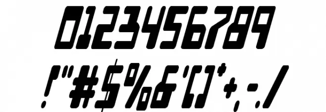 Xped Extra-Condensed Italic Font OTHER CHARS