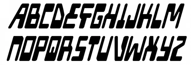 Xped Extra-Condensed Italic Caratteri MAIUSCOLE