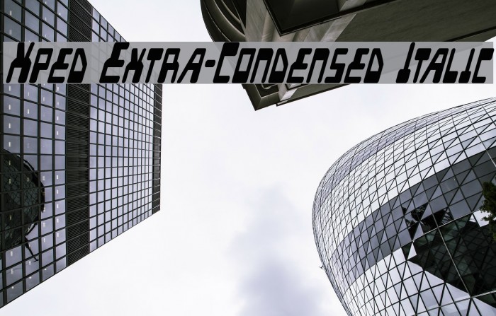 Xped Extra-Condensed Italic Example 2