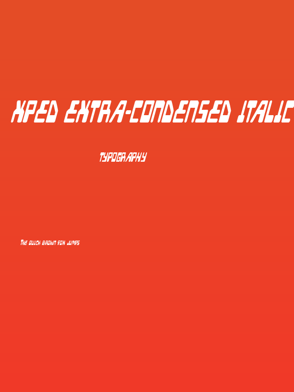 Xped Extra-Condensed Italic Poster