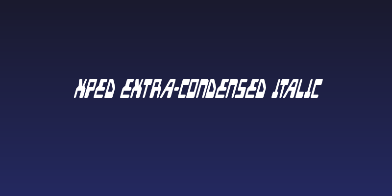 Xped Extra-Condensed Italic Social Header