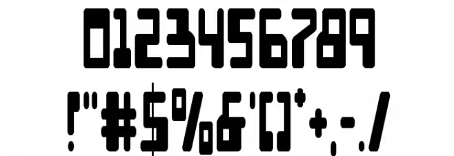 Xped Extra-Condensed Font OTHER CHARS