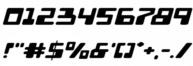 Xped Extra-Expanded Italic Font OTHER CHARS