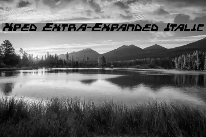 Xped Extra-Expanded Italic Font examples