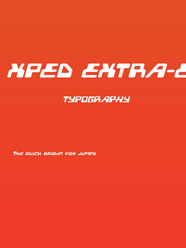 Xped Extra-Expanded Italic Poster
