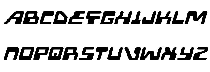 Xped Extra-Expanded Italic Font LOWERCASE