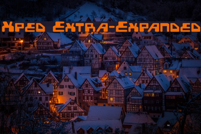 Xped Extra-Expanded Font examples