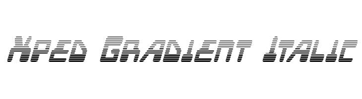 Xped Gradient Italic  Descarca Fonturi Gratis