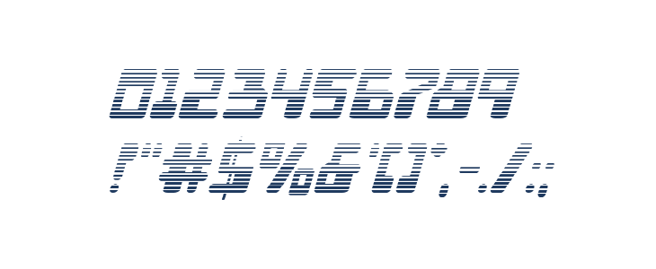 Xped Gradient Italic Other Characters