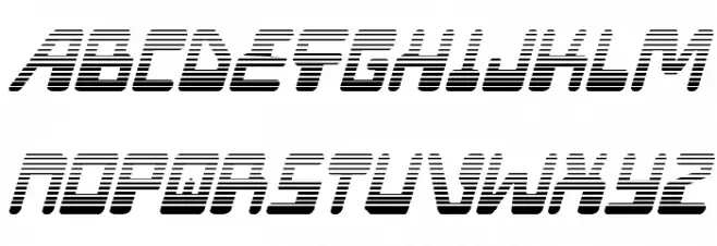 Xped Gradient Italic خط أحرف كبيرة