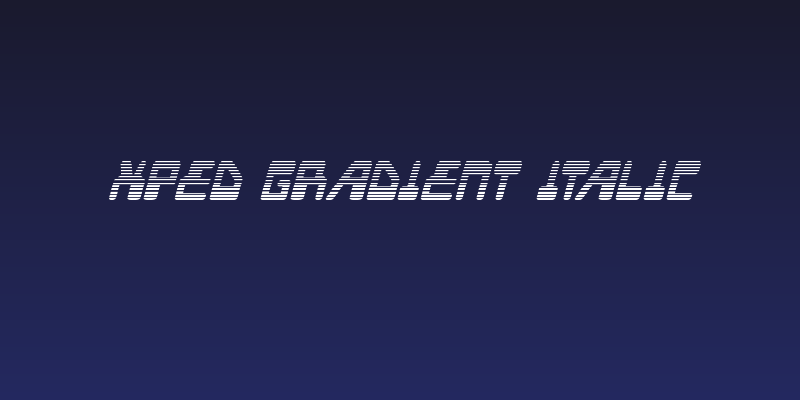 Xped Gradient Italic Social Header