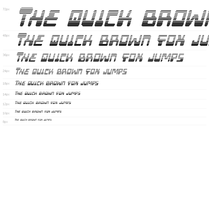 Xped Gradient Italic Waterfall